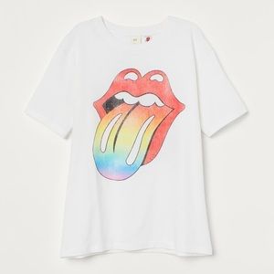 Oversized graphic H&M Rolling Stones Short Sleeve Tee size XL